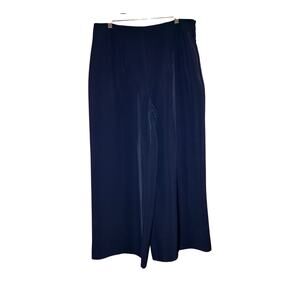 Nine West Blue Wide Leg Business Casual Preppy Pants Size 14